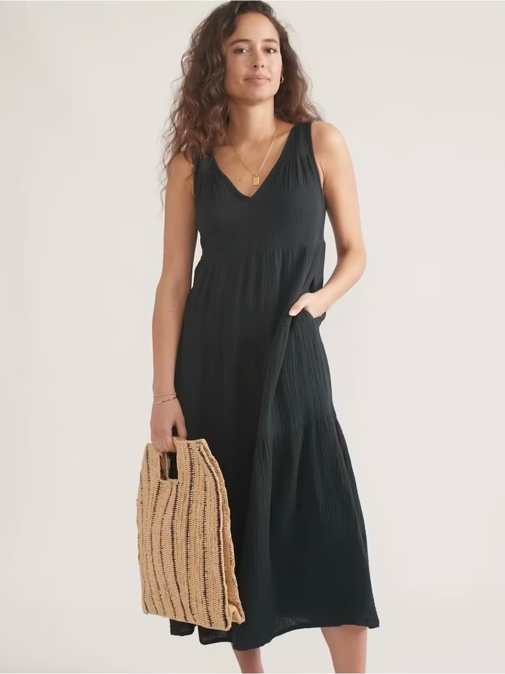 Marine Layer Corinne Maxi Dress. Small.
